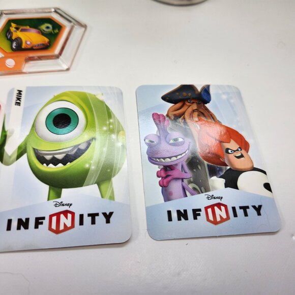 Disney Infinity Monsters Inc. Lot Mike Sulley Randall Crystal Power Disk Cards - Picture 8 of 9